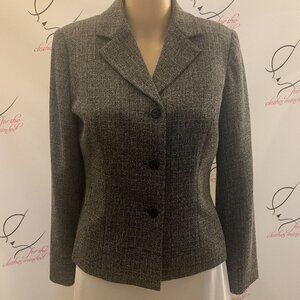 I.N. STUDIO. Size 10P. Heather Gray Professional Lined Classic Jacket. DB2